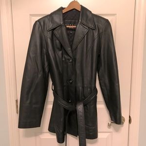 Belted Leather Jacket